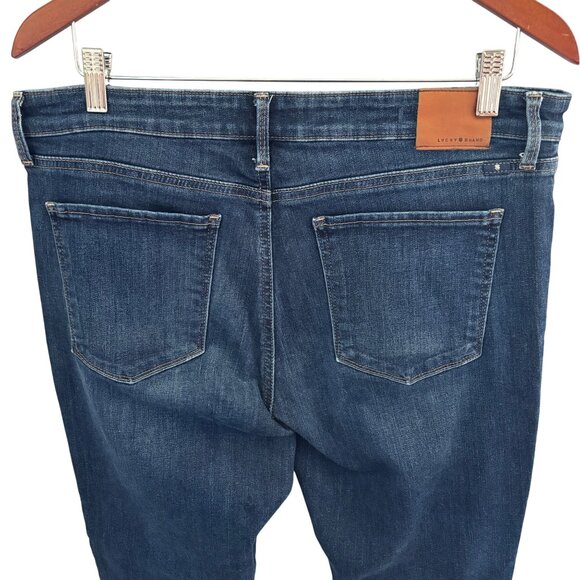 Lucky Brand Women's AVA Skinny Jeans Sz 14 / 32 x 28 Five Pocket Zip Up Raw Hem - Picture 5 of 10